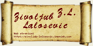 Živoljub Lalošević vizit kartica